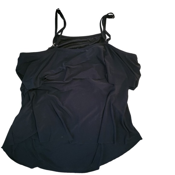 Magicsuit black bathing suit swimsuit top lined with wire sz 14 - Picture 4 of 6